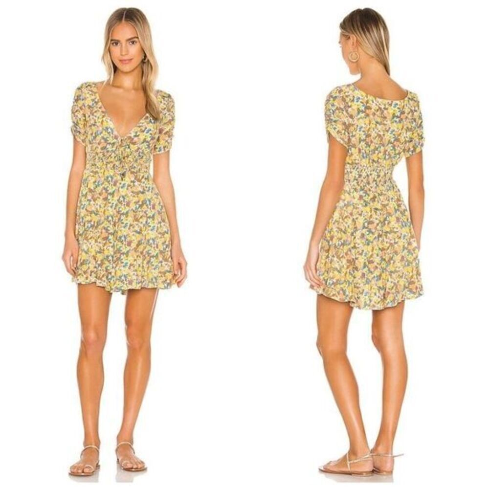 FREE PEOPLE Ivory Combo Forget Me Not Mini Dress